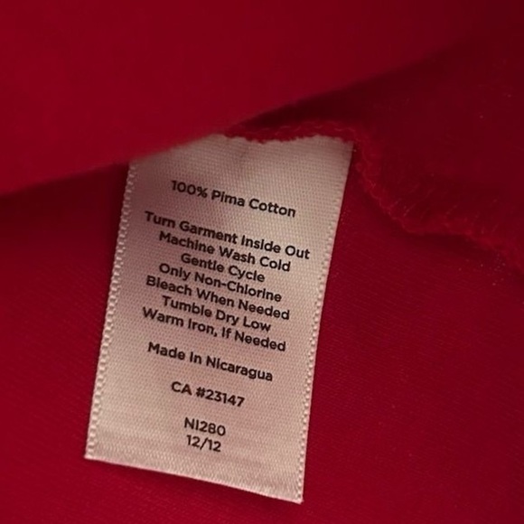 Talbots Women's Red Button Shoulder Blouse Size S Casual Top - Picture 7 of 9